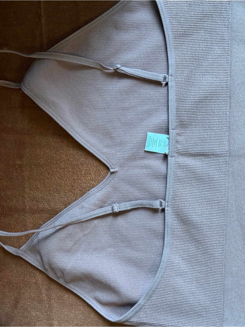 Soft Ribbed V‑Neck Brami Tank - Rust - Picture 3 of 3